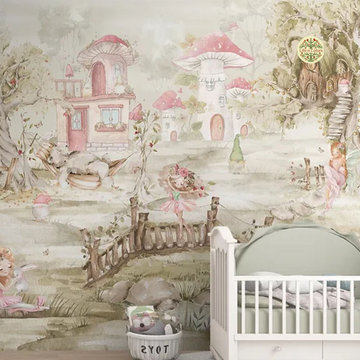 Fairyland Dreams Girls' Room Wallpaper