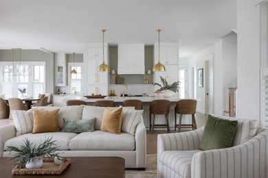 Inspiration for a coastal living room remodel in Other