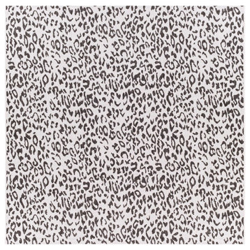Hauteloom Alderbury Leopard Print Area Rug - Black, White - 7'10" Square