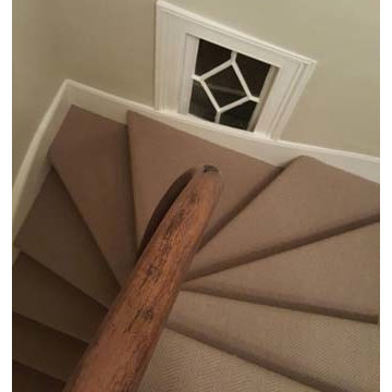 Herringbone Carpet to Stairs in West London