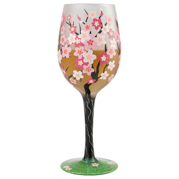 "Cherry Blossom" Wine Glass by Lolita