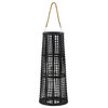 Rattan Tapered Candle Lantern w/ Handle D10x25"