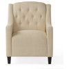GDF Studio Empierre Linen Club Chair and Footstool