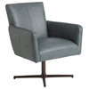 Brooks Leather Swivel Chair Bronze