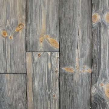 Close-up of our barn wood wall