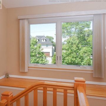 Great Staircase with New Casement Windows - Renewal by Andersen New Jersey / NYC