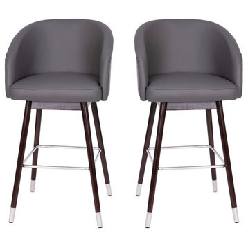 Flash Furniture Margo Barstool, Pack of 2, Gray, 2-AY-1928-30-GY-GG