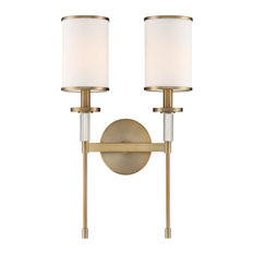 Crystorama Lighting Group HAT-472 Hatfield 2 Light 19" Tall Wall - Vibrant Gold