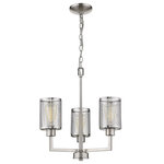 Eglo Lighting - Eglo Lighting 203468A Verona - 3-Light Chandelier - Brushed Nickel - Metal Cage - Eglo's Verona series create edgy styling with useVerona 3-Light Chand Brushed Nickel *UL Approved: YES Energy Star Qualified: n/a ADA Certified: n/a  *Number of Lights: 3-*Wattage:60w E26 Medium Base bulb(s) *Bulb Included:No *Bulb Type:E26 Medium Base *Finish Type:Brushed Nickel