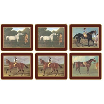 Lady Clare Coasters, Racehorses, Set of 6, Made in England