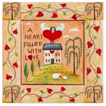 Cheryl Bartley 'A Heart Filled With Love' Canvas Art, 24"x24"