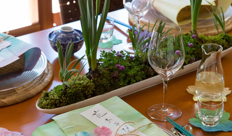 お花見の季節に、花かご弁当で春を楽しむテーブル