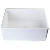 AB505-W White 26" Contemporary Smooth Apron Fireclay Farmhouse Kitchen Sink