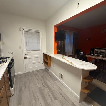 Quartz Countertops, New Flooring & Faucet Upgrade