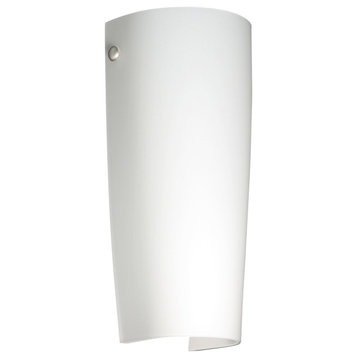 Tomas 1 Light Wall Sconce, Polished Nickel, Incandescent, Opal Matte Glass