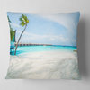 Tropical Maldives Island Seascape Throw Pillow, 16"x16"