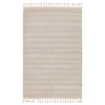Jaipur Living - Vibe by Jaipur Living Khoda Striped Ivory/ Beige Runner Rug 2'5"X10' - The Jaida collection is inspired by a coveted blend of modern Moroccan style and cozy, inviting vibes. These rugs showcase an incredibly soft hand, with a touch high-low detail mixed into the pattern, and a shed-free construction of polyester and polypropylene. The braided, cream fringe and ivory and beige, striped pattern of the Khoda rug provide visual texture and global appeal. This plush area rug thrives in high traffic areas of the home such as living rooms, foyers, halls, and sunrooms.