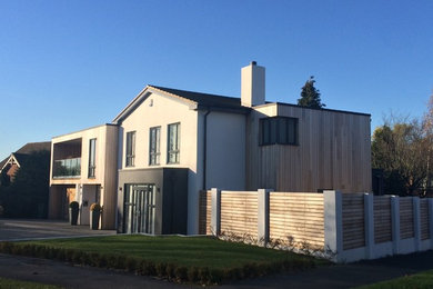 Photo of a large contemporary home in Gloucestershire.