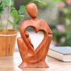 NOVICA Mother'S Tenderness And Wood Statuette
