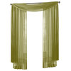 HLC.ME Sheer Curtain Window, Sage Green, Panel