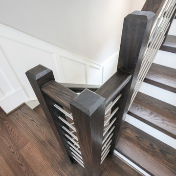 Project #72 | Modern Staircase with Horizontal Steel Rod Railing