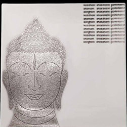 Buddha Large Square Platinum Accent Platter - Serving Dishes And Platters
