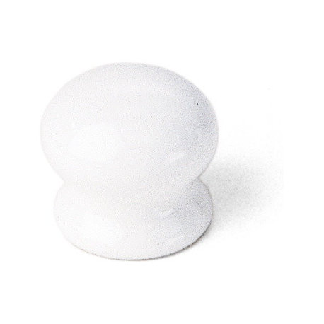 1 3/8" Porcelain Knob, White