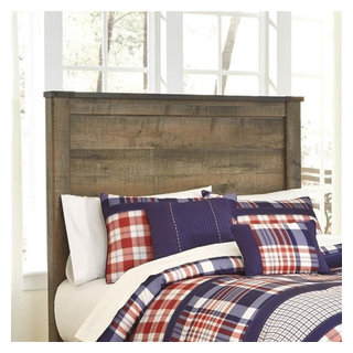 Ashley Furniture Trinell Wood Full Panel Headboard in Brown, Full ...