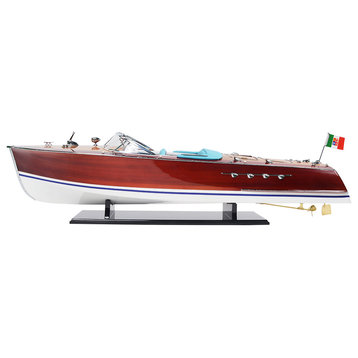 Riva Triton Painted Large Wooden Handcrafted boat model
