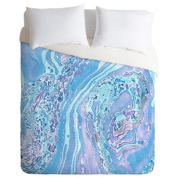 Amy Sia Marble Pale Blue Duvet Cover, Twin