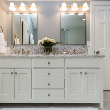 Master Bath Opens Up to Transitional Style