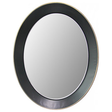 Oval metal decorative mirror