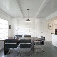 Combo kitchen dining spaces