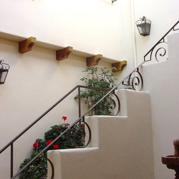 stairs to the basement patio