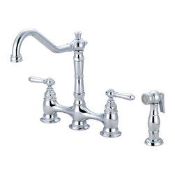 Americana Kitchen Bridge Faucet with Side Spray - 2AM501 - Kitchen Faucets