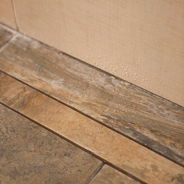 Master Bath Shower with Porcelain Tile