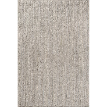 Nuloom Rigo Hand Woven Farmhouse Jute Rug, Grey 3' x 5'