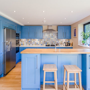 Milroy Painted Broadoak Kitchen in Cornflower Blue