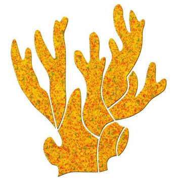 Coral Ceramic Swimming Pool Mosaic 25"x23", Yellow
