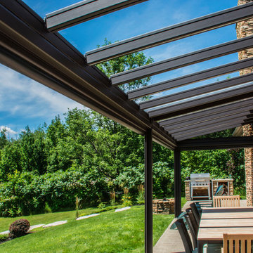Exterior Pergola With Motorized Screens & Skylights