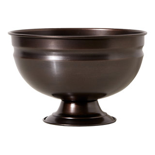  Serene Spaces Living Antique Brass Pedestal Bowl