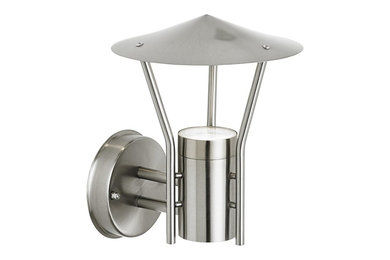 50W Polished stainless steel IP44 garden wall light
