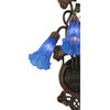 Meyda lighting 17234 10.5"W Blue Pond Lily 3 LT Wall Sconce