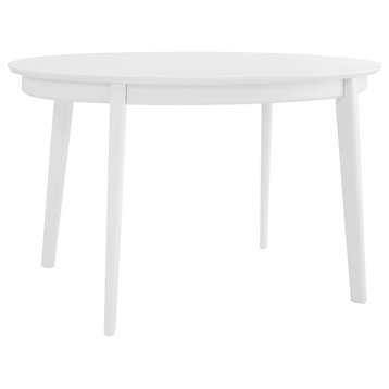 Atle 54"x34" Oval Dining Table, Matte White