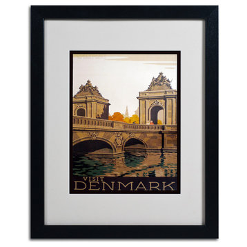 'Denmark' Matted Framed Canvas Art by Vintage Apple Collection