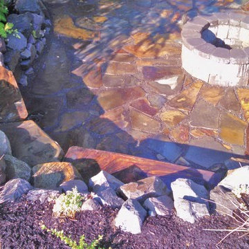 Closeup as you approach the patio from home