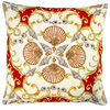Artisan Pillows Outdoor 18" Seashells Seahorse Throw Pillow, 1 Pillow Only , Thr
