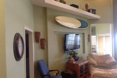 Inspiration for an eclectic family room remodel in Houston