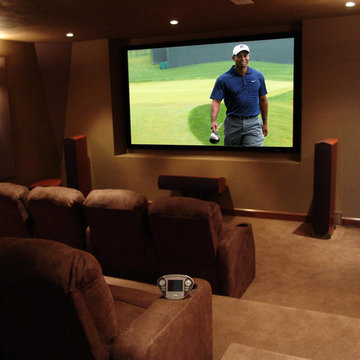 Neutral Contemporary Home Theater