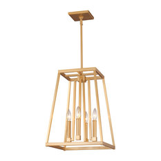 Conant 4-Light Pendant, Gilded Satin Brass